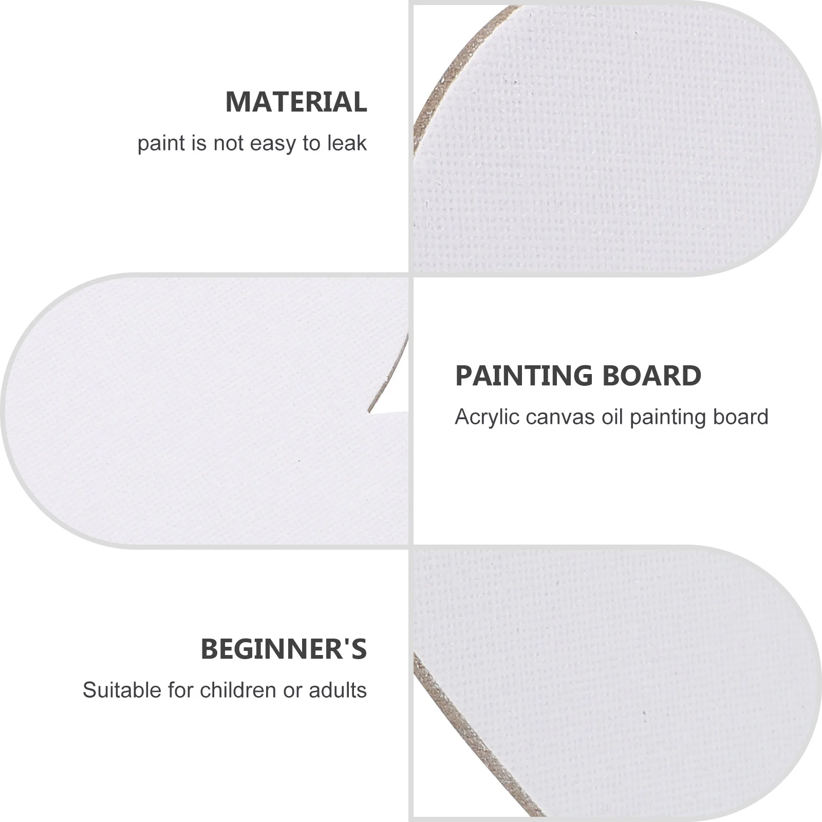 

8pcs Blank Painting Board Canvas Drawing Board For Art Oil Painting Panel Round Edge Premium Wood Material