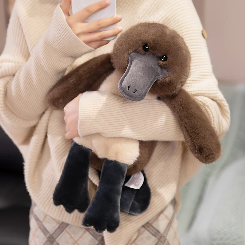 45cm Lovely Platypus Cloth Doll Lovely Animal Raccoon Plush Toy Soft Stuffed Cuddly Pillow Perfect Birthday Gift
