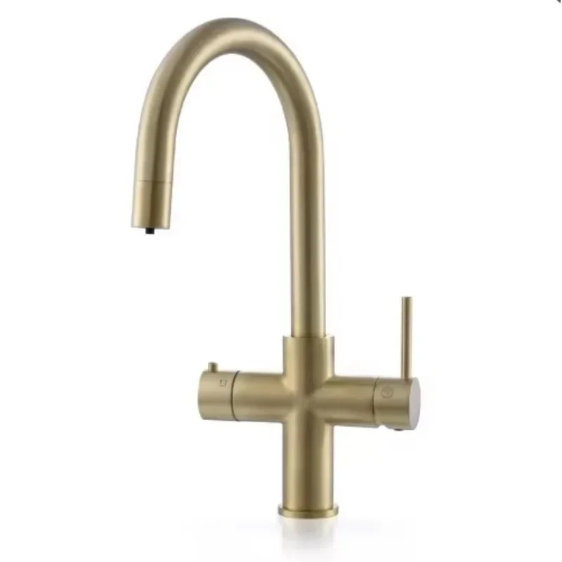 Undersink Instant Hot Water Tap 3 4 5 Chilled Boiling Sparkling Tap Brushed Gold Kitchen Boiled Filtered Faucet Taps