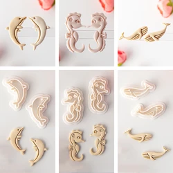 Hippocampus Japonicus / Whale / Dolphin / Seal Shape Ocean Clay Mold Earring Cutting Mold For DIY Creative Cute Hand-make Gifts