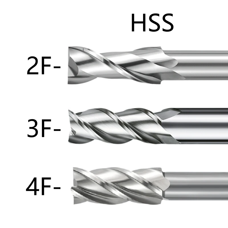 

HSS Milling Cutter For Processing Steel Aluminum Copper 2-Blade 3-Blade 4-Blade HSS D3mm-20mm CNC Tool High Speed Steel