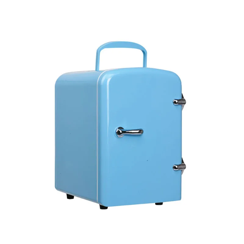 

Mini Fridge 4 Liter, AC/DC Home Car Refrigerator Portable Freezer Car Dual-Purpose Mini Beauty Fridge Cooler Warmer