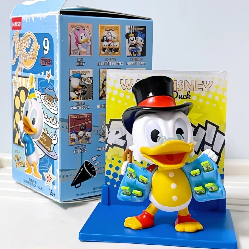 

Miniso Disney Figure Blind Box Donald Duck Cover Series 90th Anniversary Mystery Collectible Model Toy for Kids Gift