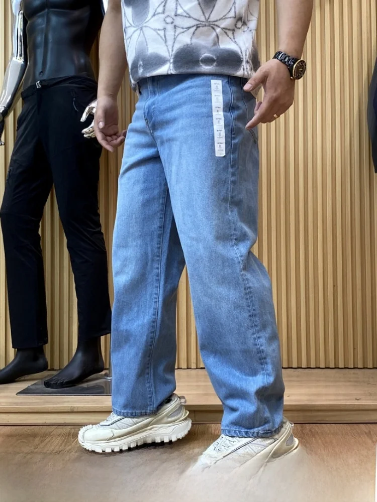 

Retro Washed Casual Men's Jeans Loose Straight Leg Spring Fashion Urban Cotton Breathable Versatile Comfortable Classic Style
