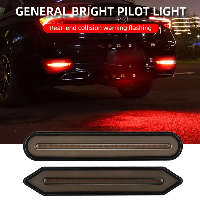 2pcs Car Rear Tail Light 12V 54LED Running Light Flowing Turn Signal Warning Light Trailer Truck Light UTV VAN ATV Taillights