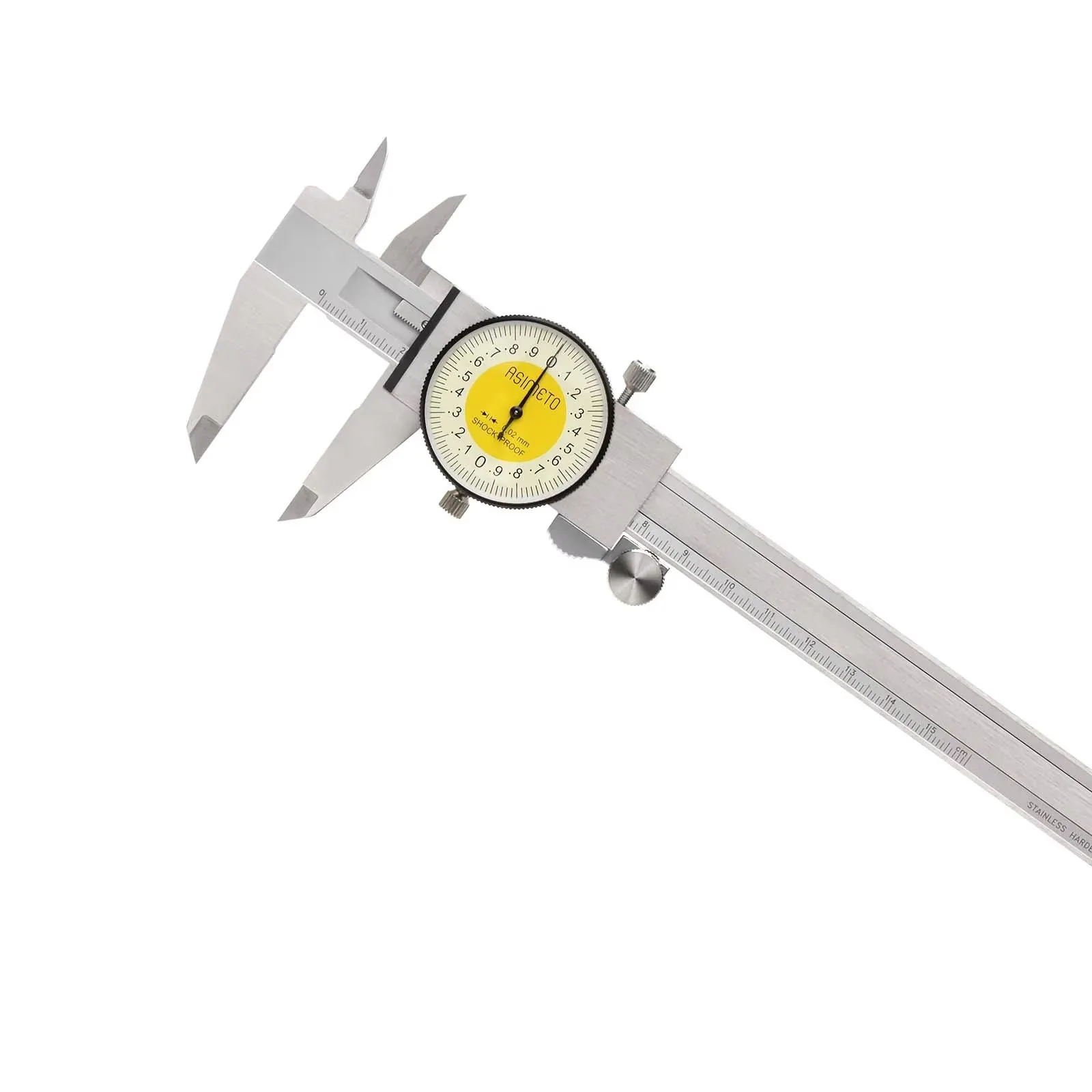 

High Precision Shockproof Stainless Steel Dial Caliper 0-150mm Metric 0.01mm Resolution Measuring Tool