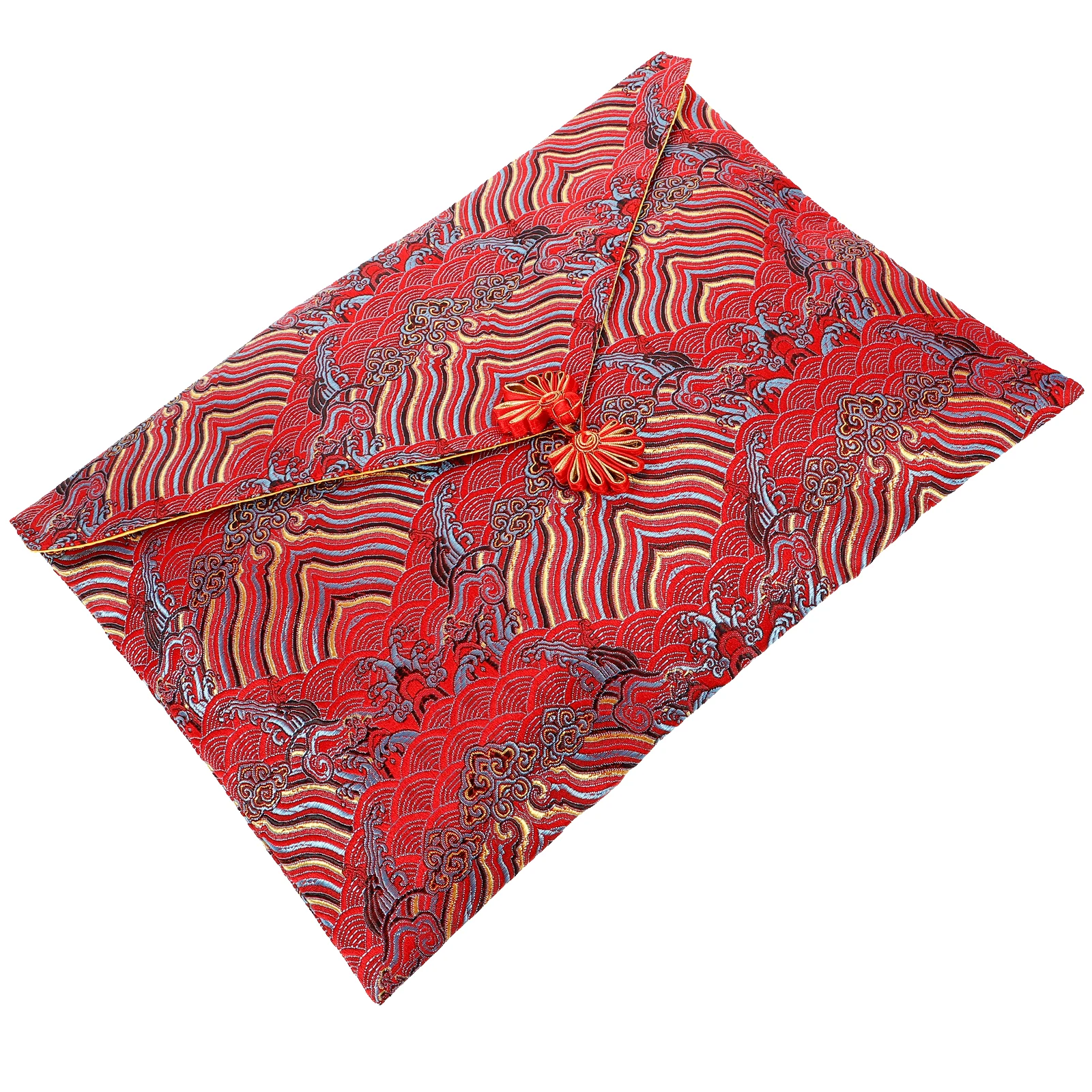 Scripture Storage Bag Cloth Pouch Books Organizer Safe Smooth Surface Compact Size Travel Office Use Chinese Pattern