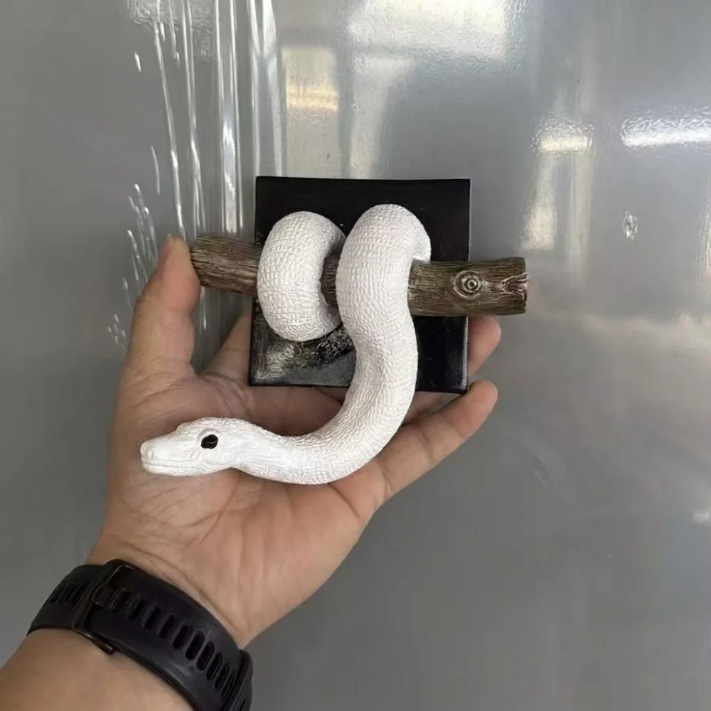 Gothic Accent Golden Ball Python Wall Art Reptile Themed Resin Python Wall Ornament Realistic Lifelike Python Hanging Decor