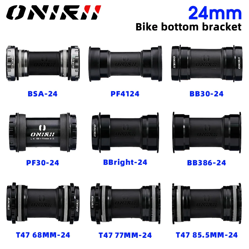 ONIRII 24mm Bike Bottom Bracket Series BSA 86-92 BB30 PF30 T47 Threaded Press-in Bicycle Parts Bearing BB for MTB Road Bike NEW