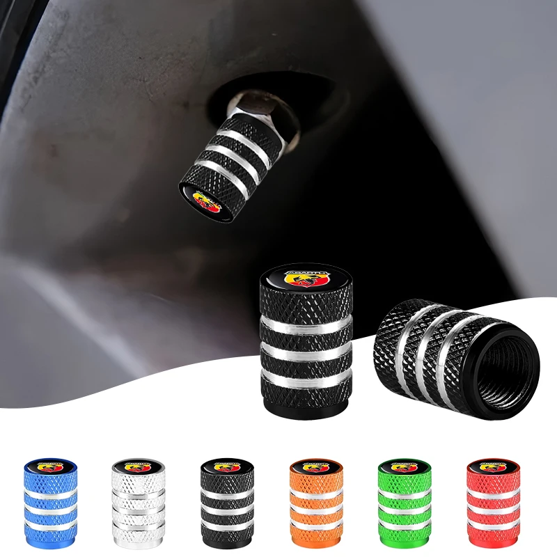 4pcs New Car Wheel Tire Valve Caps Air Stem Covers Accessories For Abbas Abarth Punto 124/125/500 Stilo Ducato Car Accessories