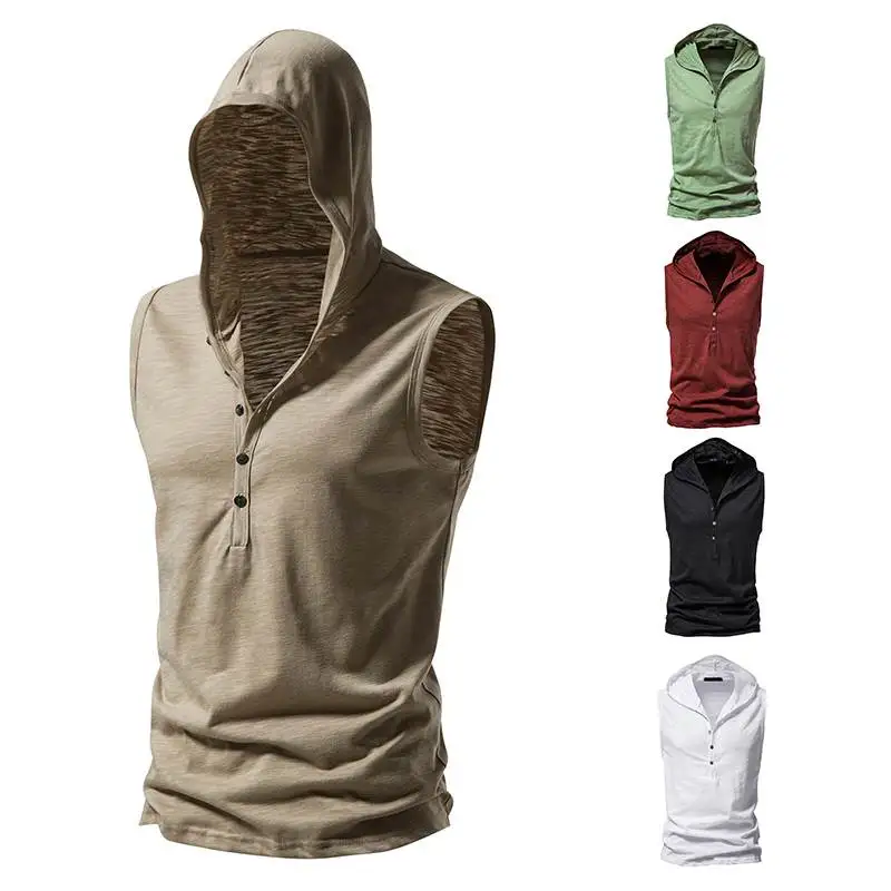 

Men's Summer New Sle Hat Sport Fitn ort Sve Bamboo Cotton T-irt Vest Breathable Comfortable Youth Faion Casual ...