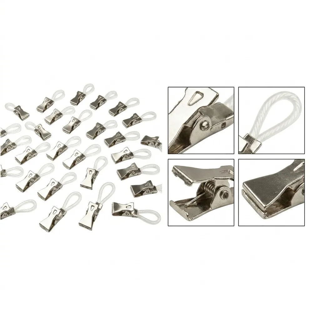 Stainless Steel Beach Towel Clips Windproof Hanging Clamp Strong Grip Metal Clothesline Holder For Outdoor Pool Camping Laundry