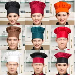 New Hotel Restaurant Ding Room Waiter Kitchen Chef a Tall Hat Adjustable Work Cap with Elastic