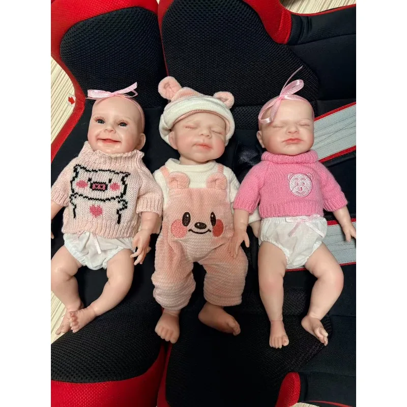 12 Inch Soft Touch Full Silicone Baby Doll Sleeping or Awake Lifelike Baby Hand Painting Toy