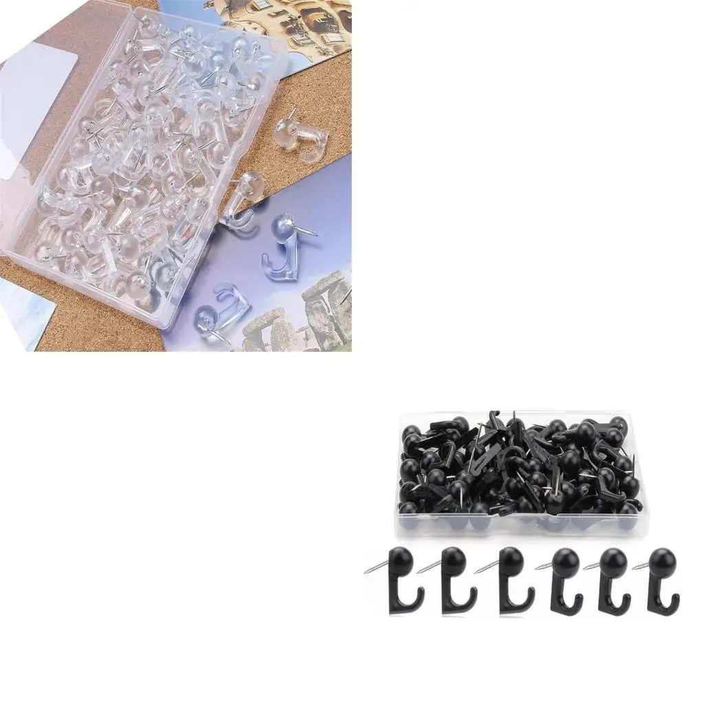  30/50 Pcs Thumb Tacks Push Pins Hooks Decorative Push Pins Office Supplies for Cork Board Bulletin Board Map Calendar