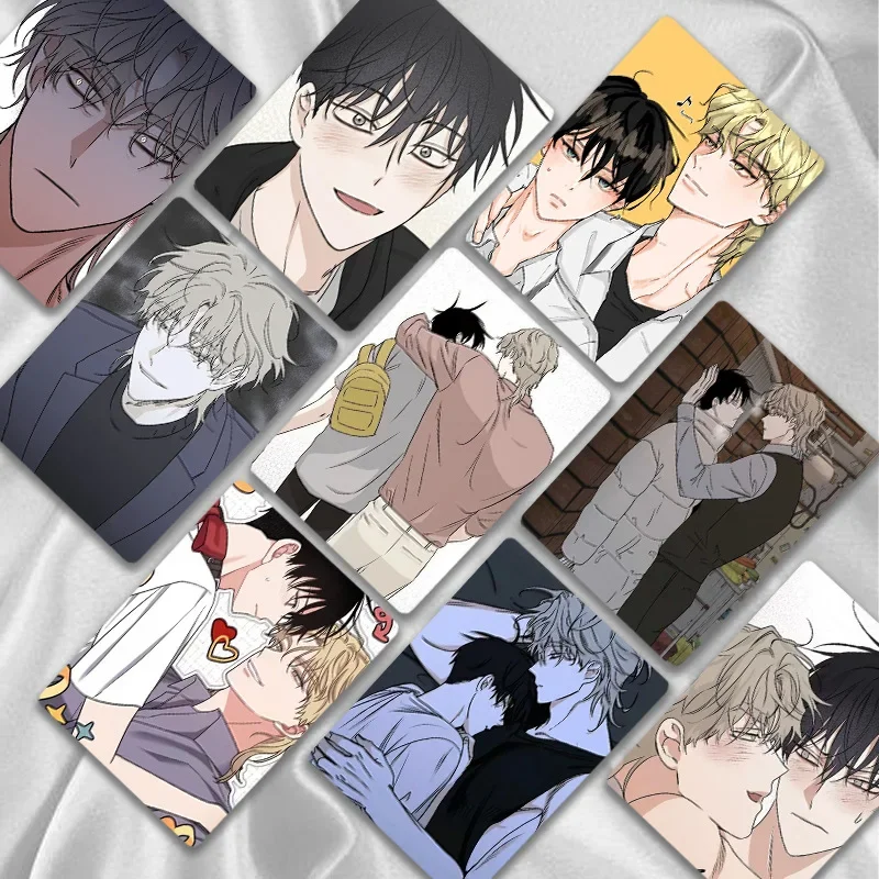 55Pcs Korean BL Boys Love Comic L-ow Tide in Twilight Laser Lomo Card Kim Euihyun Yeo Taeju Cartoon Mini HD Photocard Cosplay