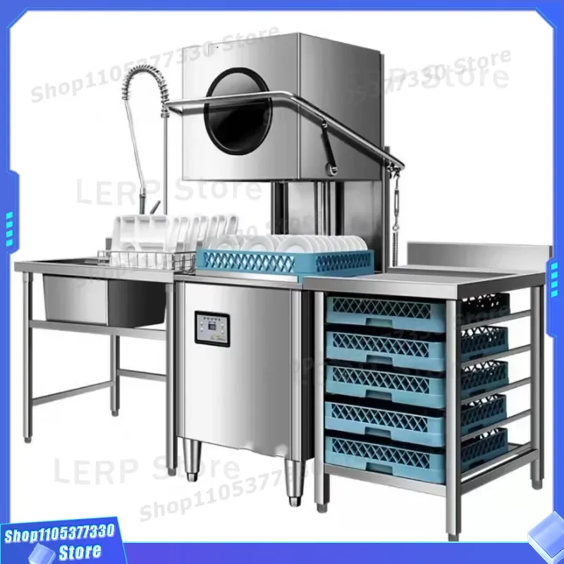 RTK Hood Type Commercial Dish Washing Machine Kitchen Dishwasher Freestanding Automatic Restaurant Industrial Dishwasher