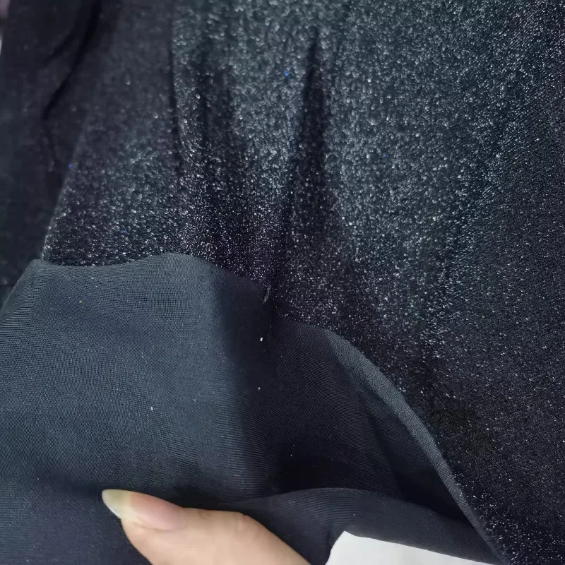 

Weaving Metal Wire with Four-sided Elastic Knitted Fashion Fabric Spandex for Clothing Scarf Headband Cloth Diy Sewing Per Meter