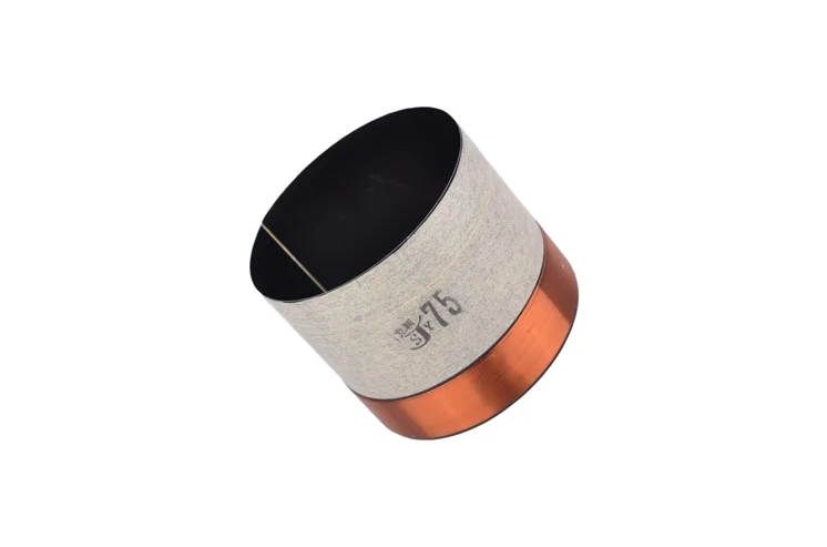 

GHXAMP 75mm 75Core BASV High-temperature Resistant Skeleton Round Wire Bass Speaker Coil Black Aluminum Coil 2PCS