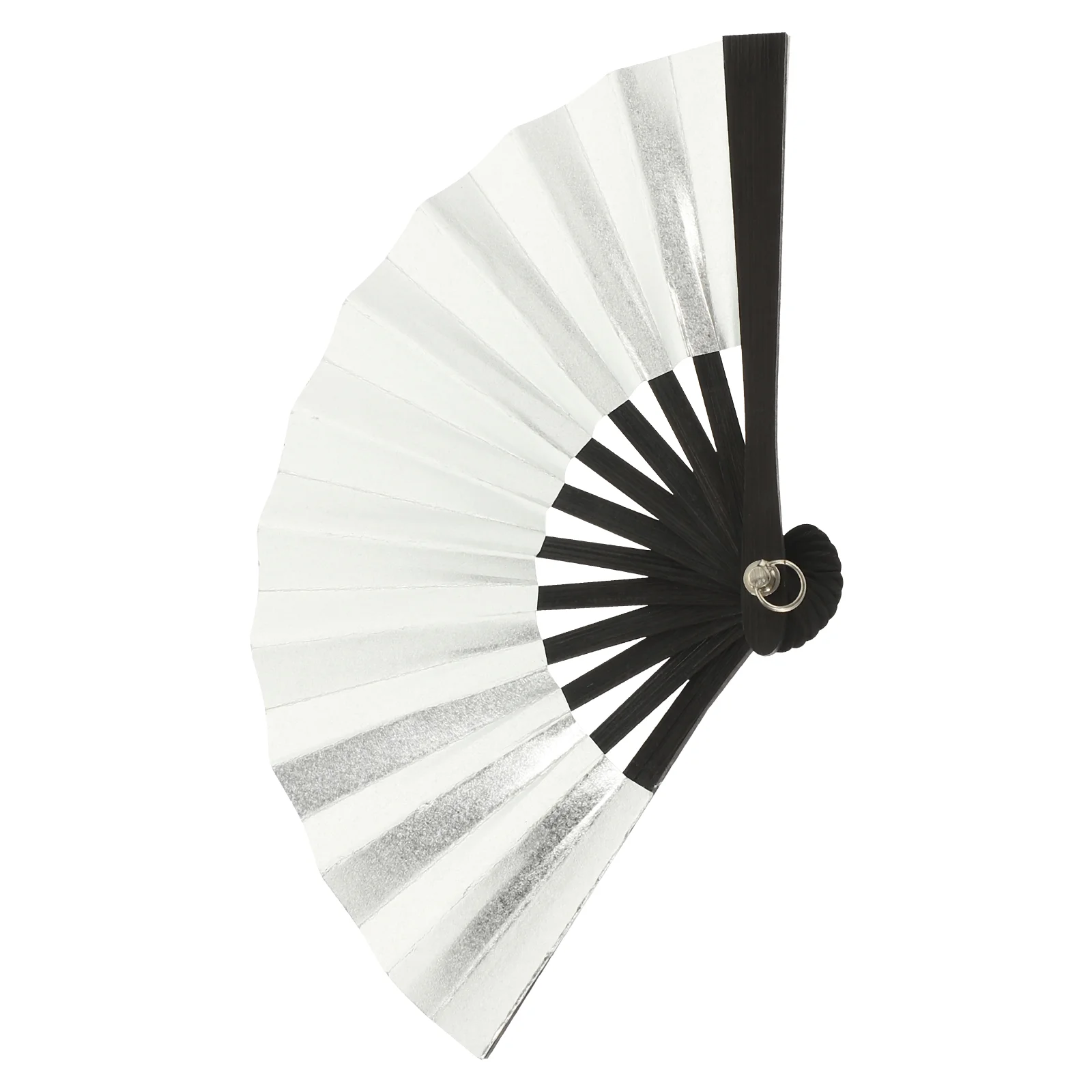 

Mini Handmade Children's Fan Folding Party Decoration (8cm Silver) 1pc Held Fans Bamboo