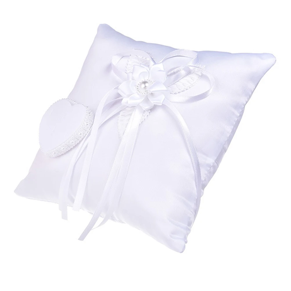 

Ring Pillow for Wedding Elegant Cushion Protects Rings Compact Size Easy to Store Carry Romantic