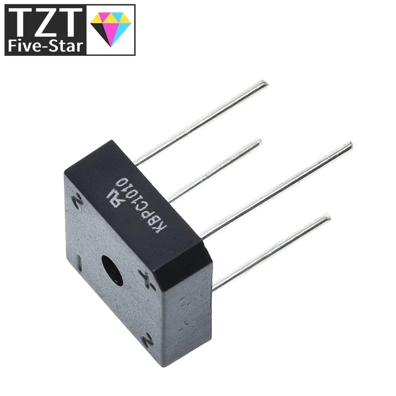 TZT 5pcs/lot Kbpc1010 10a 1000v Diode Bridge Rectifier Kbpc1010