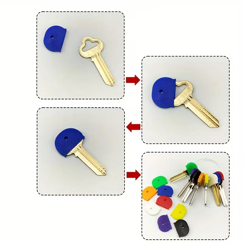Colorful Cover Set - Elastic, Durable, Easy to Identify and Enhance Traction Protective Cover to Light Up Your Keys