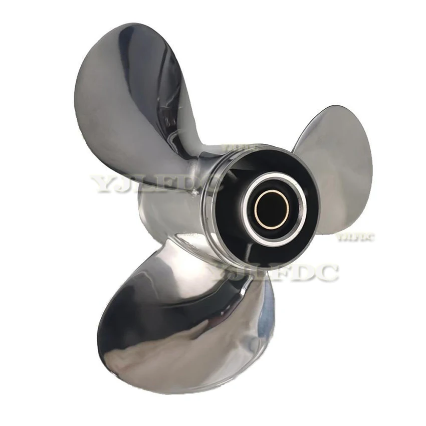 For Yamaha 20-30 HP 9 7/8X9-F 9 7/8X10-F 9 7/8X11-F 9 7/8X12-F 9 7/8X13-F 9 7/8X14-F 10.25X(9-15) Stainless Steel Propeller