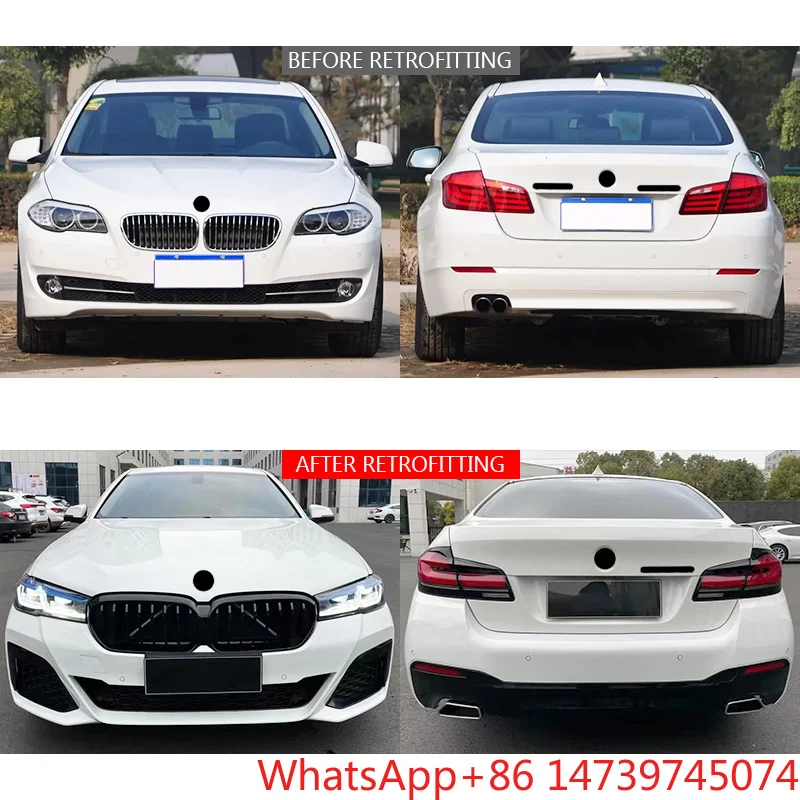 2010-2017 5 Series F10 F18 Facelift Kit Upgrade To 2021-2023 G30 MT MP Style Fog Light Body Kit PartsOld To New Facelift Body Ki