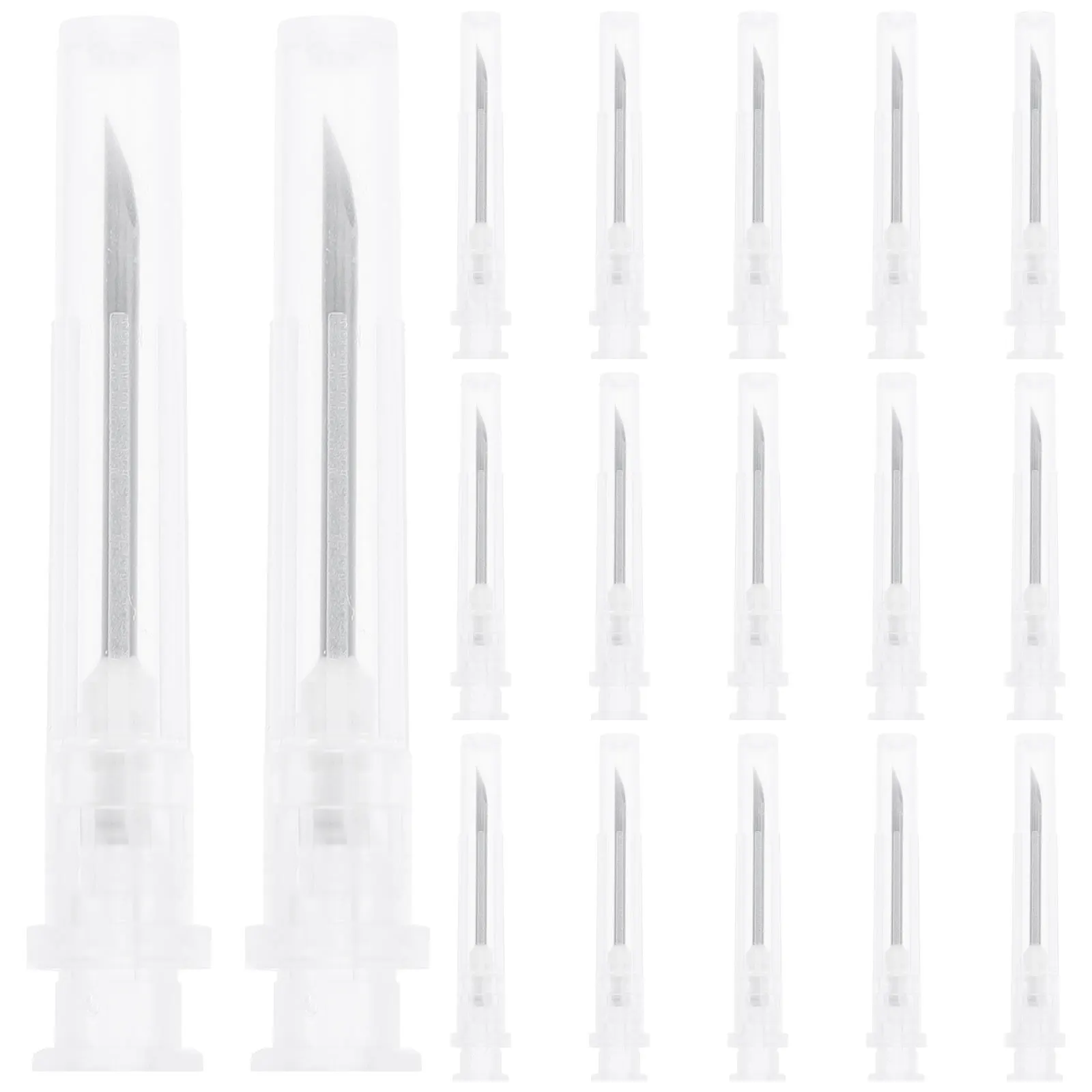 

100 Pcs Dispensing Tool Accessories Glue Needle Tips Syringe Pointed Industrial Liquid Plastic for Refilling Connector Metal