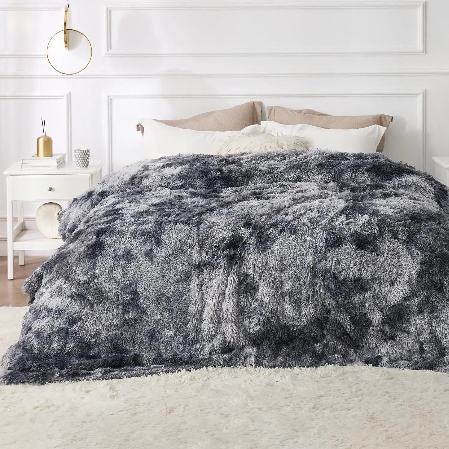 Faux Fur Fluffy Fleece Sherpa Blanket Couch Throw Soft Warm Plush Blanket for Home Decor And Bedding