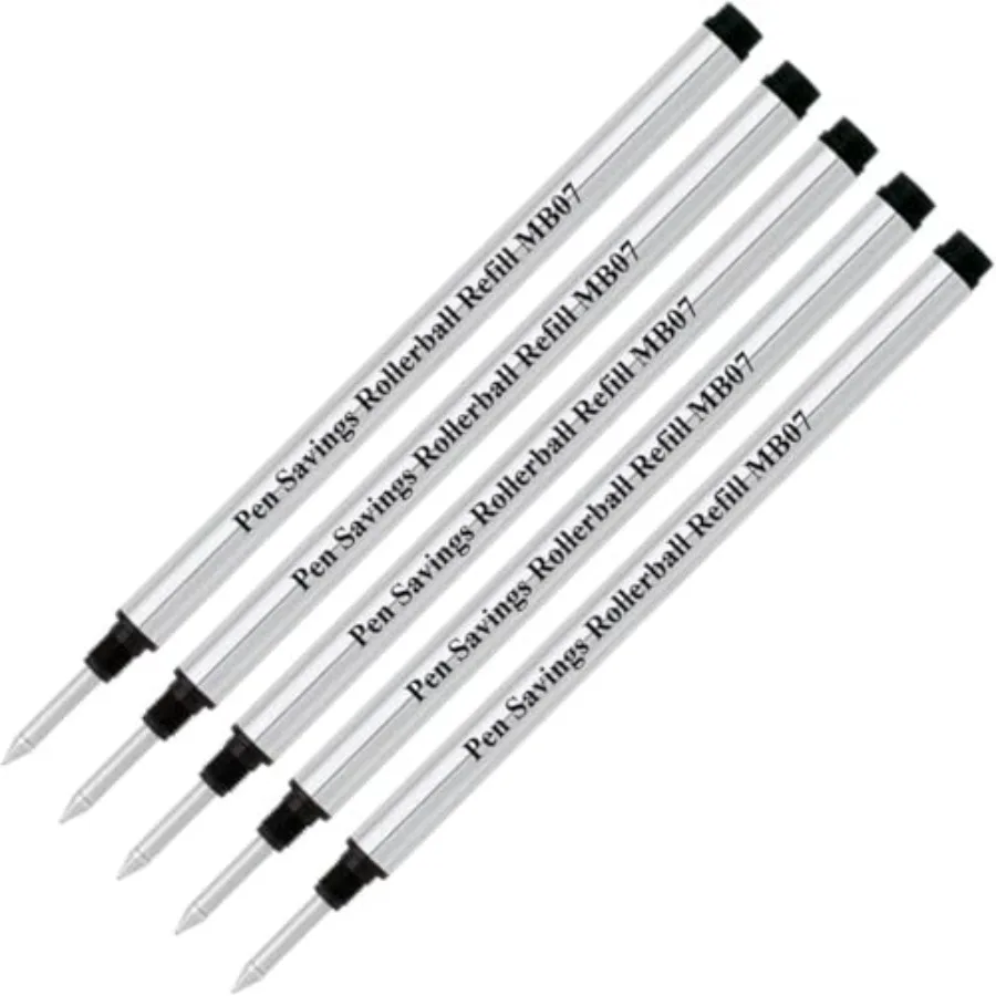 

Сменные стержни для ручек Montblanc Capped, средний размер, 0,7 мм, плавное письмо без трения, с резьбовым наконечником, 5 штук в упаковке