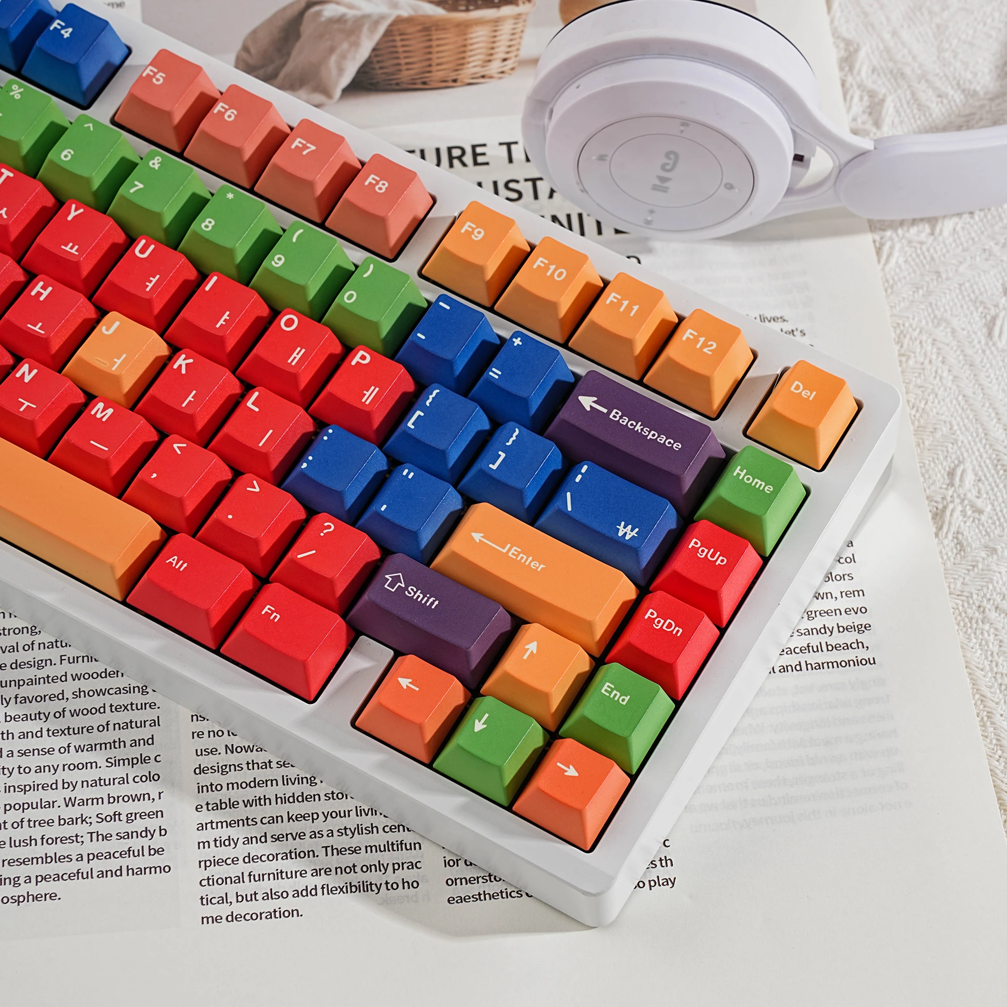 GMK Clone Beti PBT Keycaps ISO Spanish German French Korean Russian Abnt2 For Mechanical Keyboard Gaming Custom Keyboard Keycap
