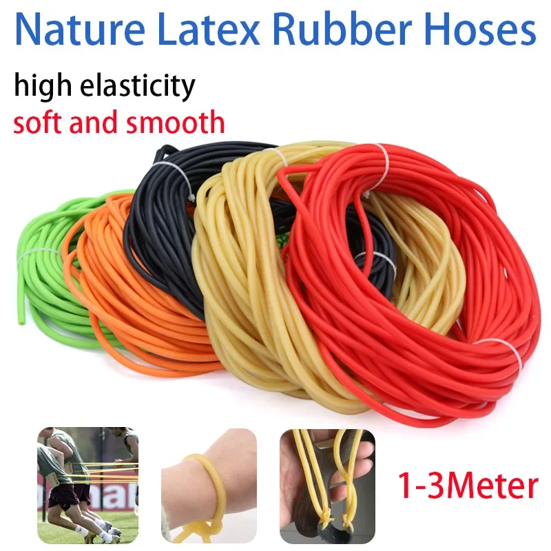 1/3M Nature Latex Rubber Hoses Color IDxOD 1.6~17mm High Resilient Surgical Medical Tube Elastic Band Slingshot Catapult