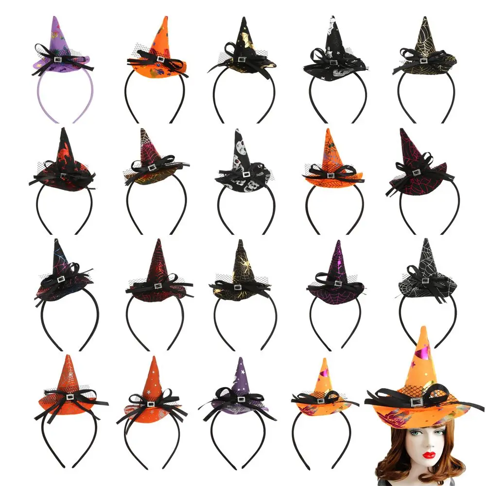

Fashion Festival Skull Headband Cosplay Pumpkin Witch Hat Party Hairband Performance Props Halloween Headband Decor Headwear