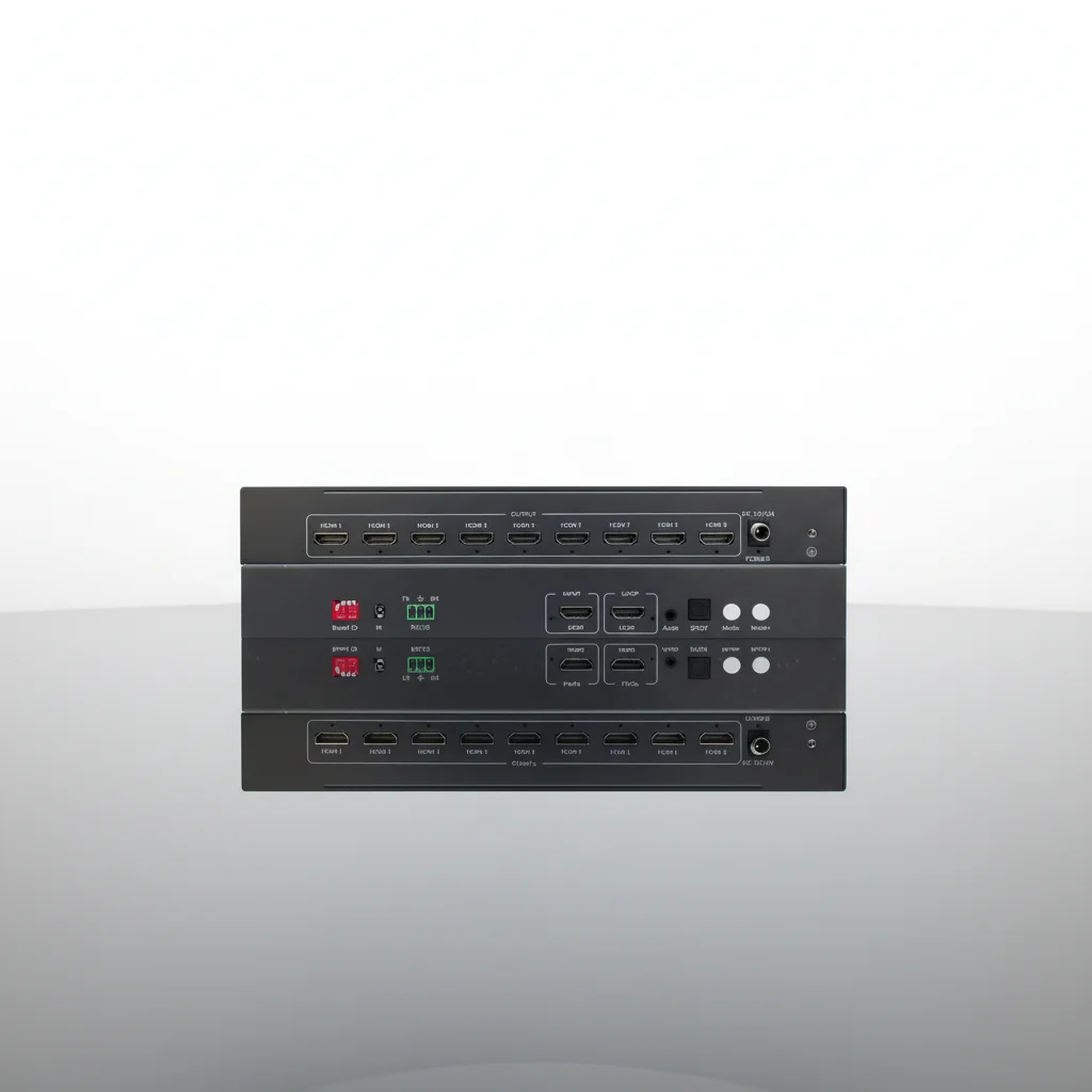 Industrial-grade BIT-VWC-LT109 Splicer, 1 in 9 Out, 4K60 Input, Support 1x9 3x3 4x2 Splicing, 16 Units Cascading