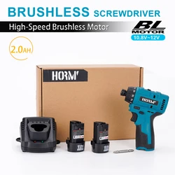 Brushless Electric Screwdriver 12V Cordless Impact Drill Power Driver Rechargeable Adjust Torque  Wrench Tool For Makita Battery