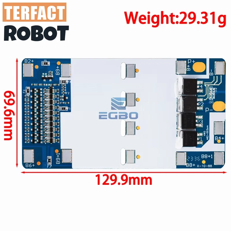 10S 36V 10A 18650 BMS PCM battery protection board Torsion car protective balance car children's toy car protective plate