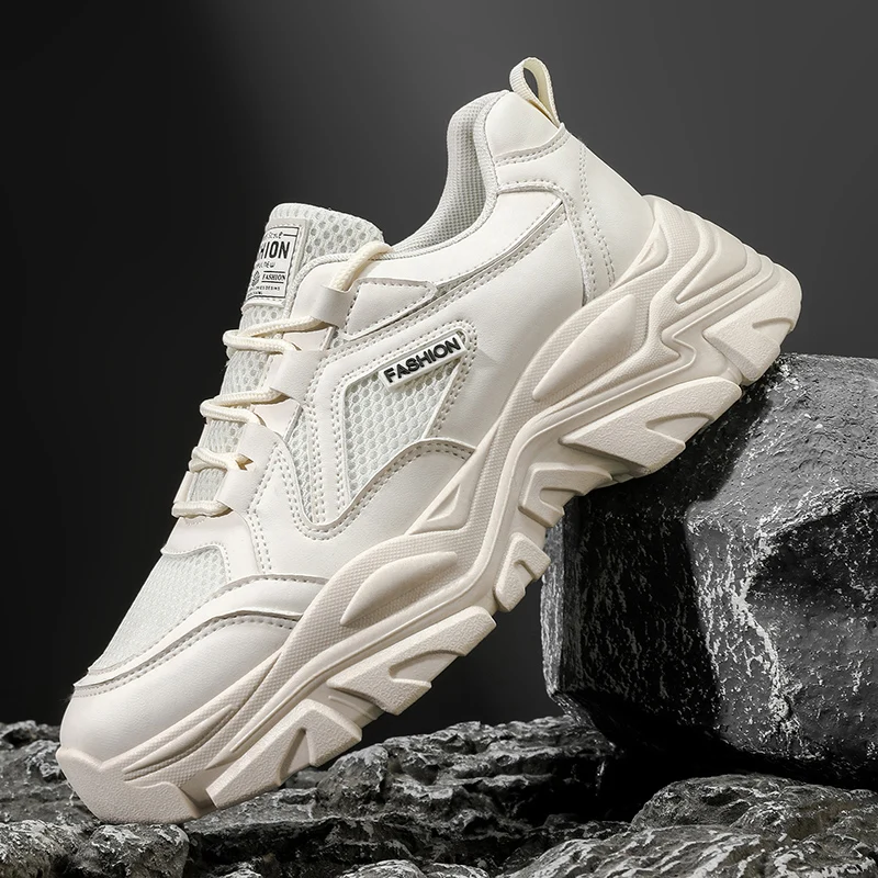 Men Minimalist Casual Sneakers Solid Tone Soft  Sole Breathable Mesh Upper Non Slip WearDaily Walking All Match Outdoor Footwear