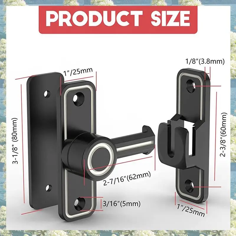Kait Gerbang Tugas Berat 90 Derajat Sudut Kanan Kunci Pintu Gudang Anti Maling Kait Kunci Pintu Geser untuk Taman