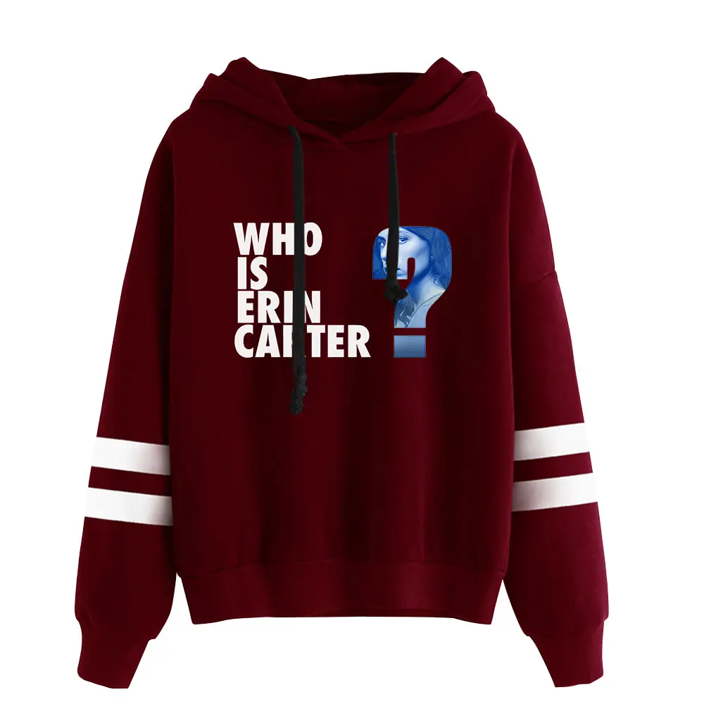 Who Is Erin Carter merch hooded men drawstring hoodies sweatshirt unisex movie cosplay winter  pullover