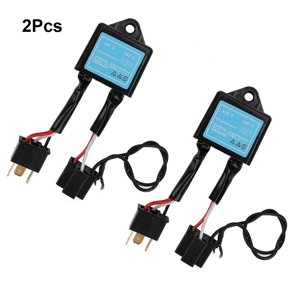 2X H4 LED Reversed Polarity Converter Professional Lightweight Switch Harness Adapter Polar Inverter Car Accessories