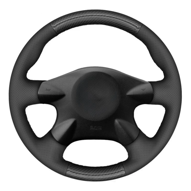 

Car Steering Wheel Cover Black Genuine Leather Suede For Nissan Primera Paladin Almera N16 Pathfinder X-Trail Infiniti M45
