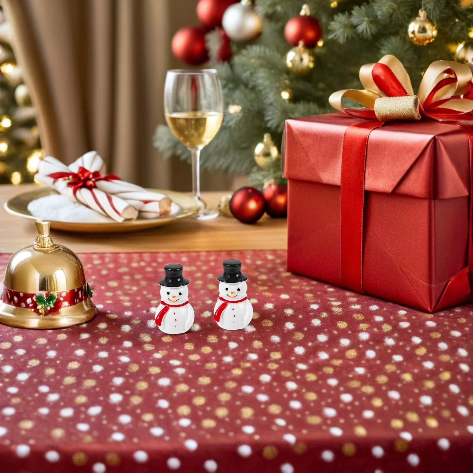 

100Pcs Mini Resin Snowman Decor Christmas Ornaments Figurines Hats DIY Snow Globes Fairy Garden Tabletop Mini Snowman