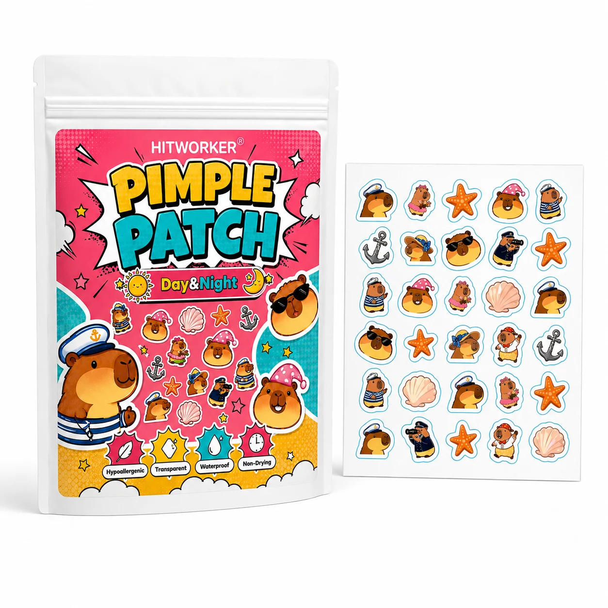 150PCS Pimple Cover Patches, Clear-Look Hydrocolloid Beauty Patches For Day And Night Use, Easy Peel Spot Cover