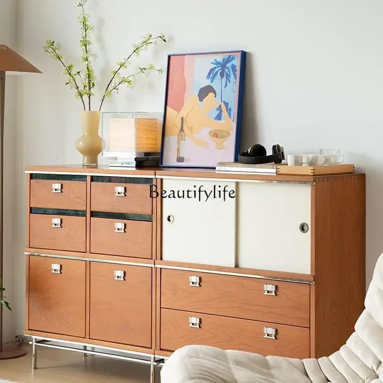 

LXCombination cabinet, chest cabinet, modular combination, solid wood medieval storage, multi-function storageSSS