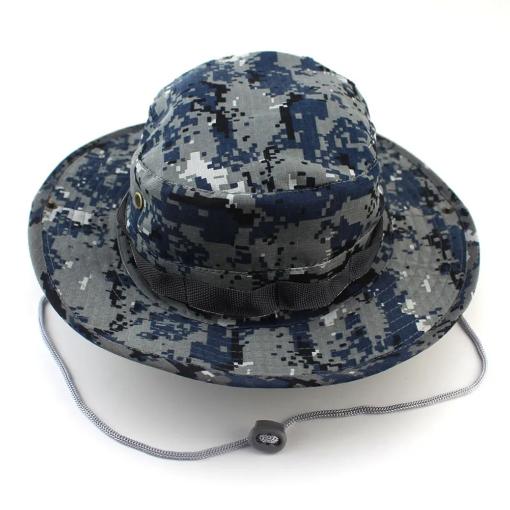 Polyester Hat Boonie Hats Lightweight Outdoor Blue Fishing for Beach Breathable