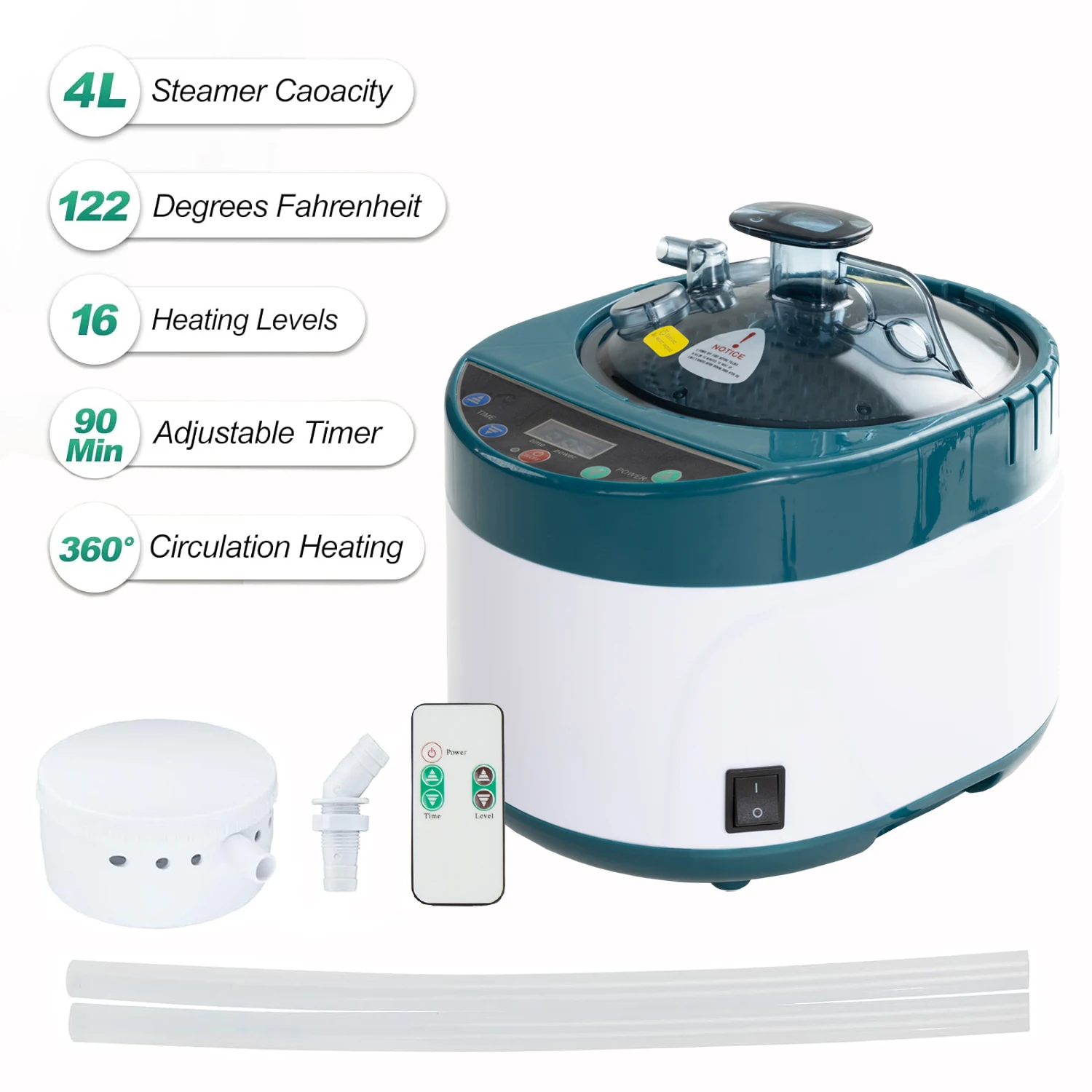 4L Sauna Steam Generator Portable Sauna Steamer with Remote Control Home Sauna Steam Pot Stainless Steel Pot