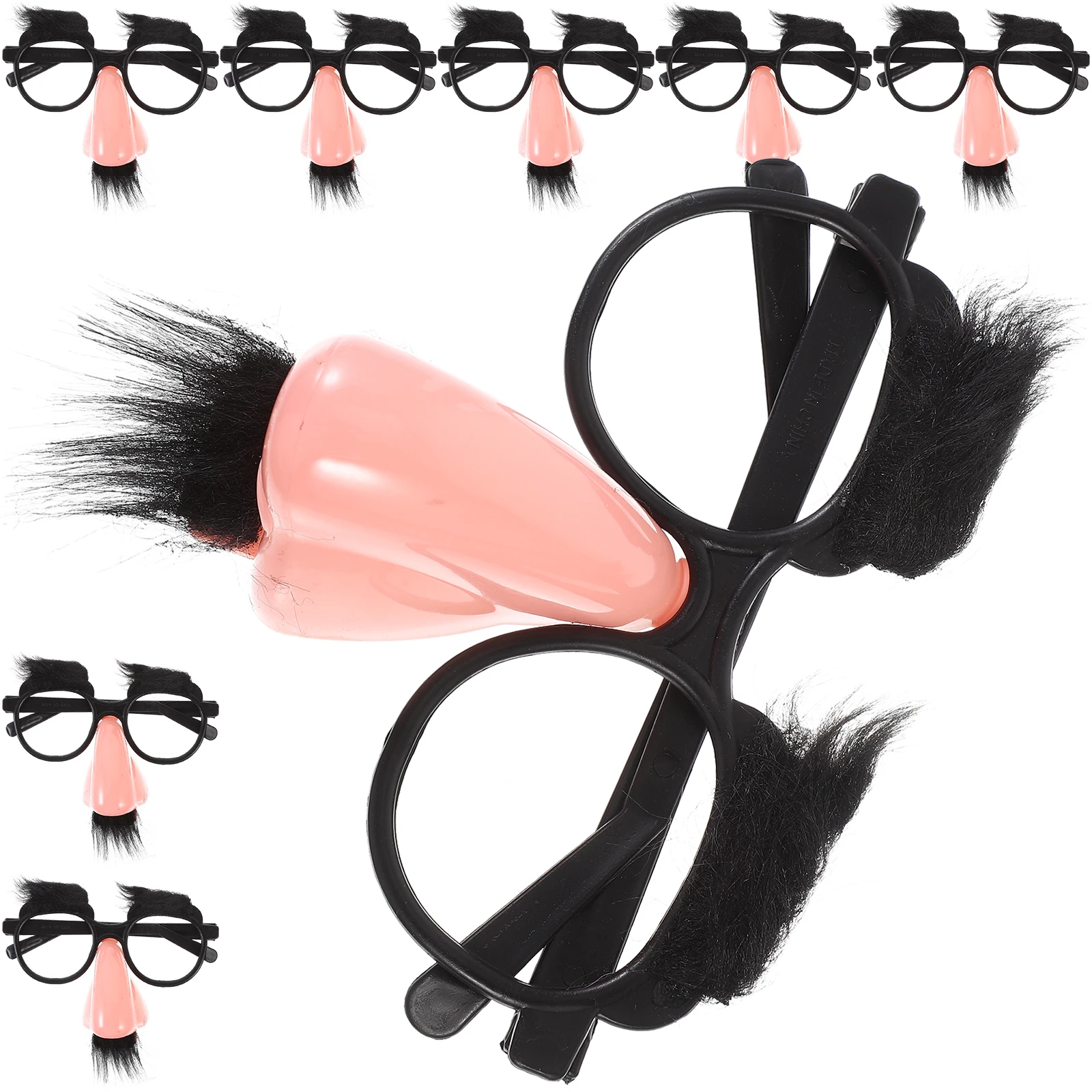 8pcs Funny With Mustache Nose Party Props For Adults Creative Eye Glasses Costume Accessory Fun Glasses For Birthday Parties