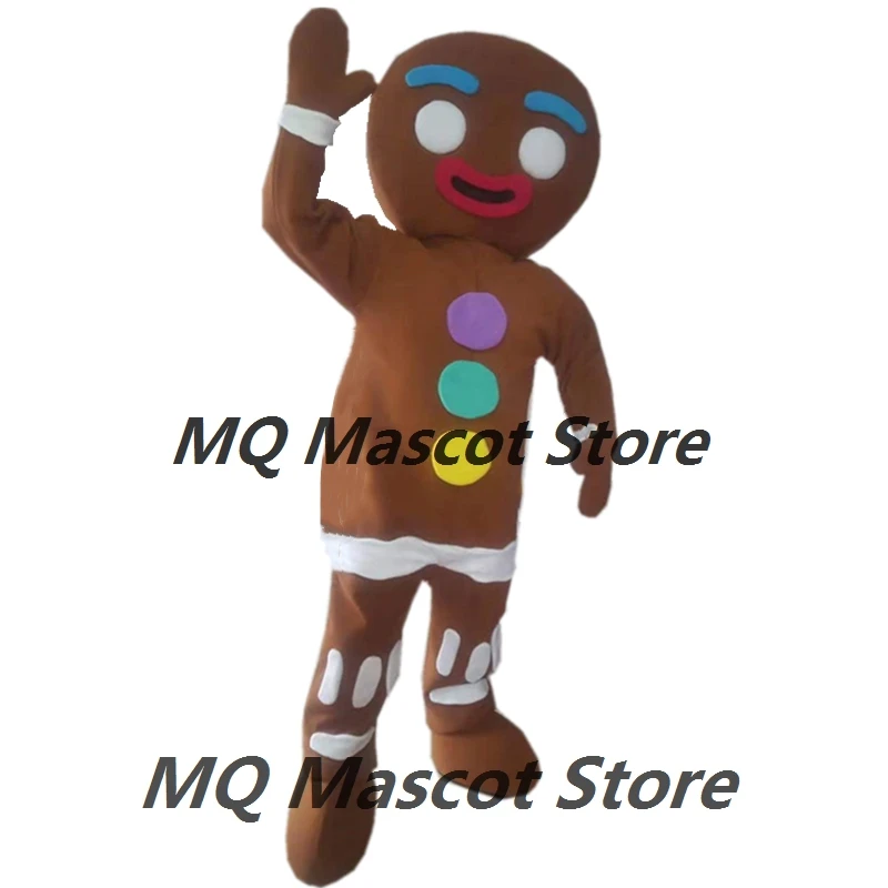 

Gingerbread Man Mascot Costume Adult Fancy Dress Character Halloween Custom Cosplay Costume Birthday Party Event Maskote